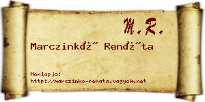 Marczinkó Renáta névjegykártya