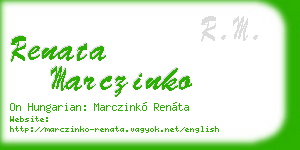 renata marczinko business card