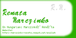 renata marczinko business card